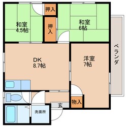 コーポサンヒルズ（久松台）の物件間取画像